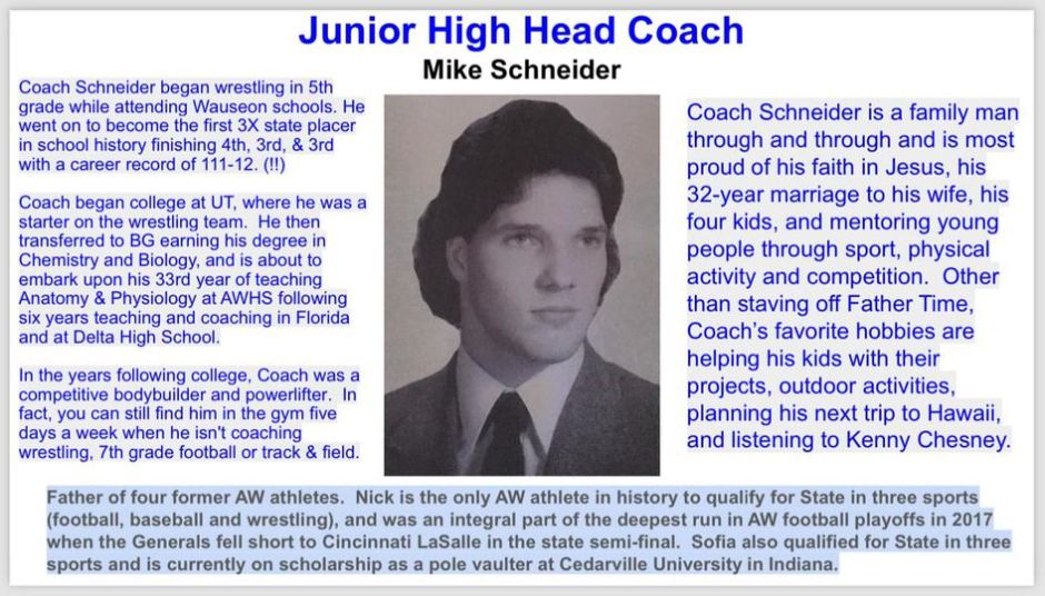 Get to know Mike Schneider flyer
